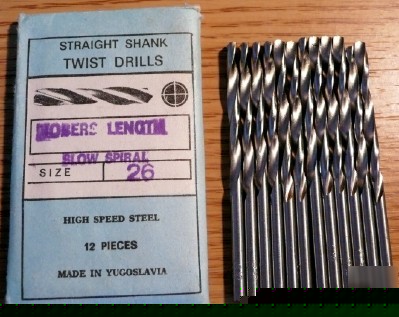 12PC jobber length #26 hss drill - yugoslavia