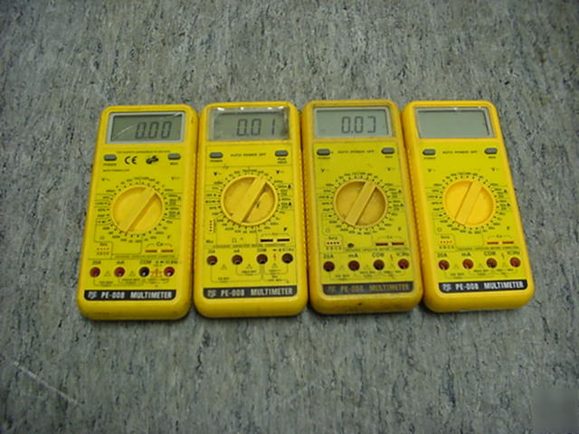 4 x priority electronics pe-008 digital multimeters