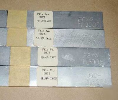 Copper / aluminum electrical conductivity standards