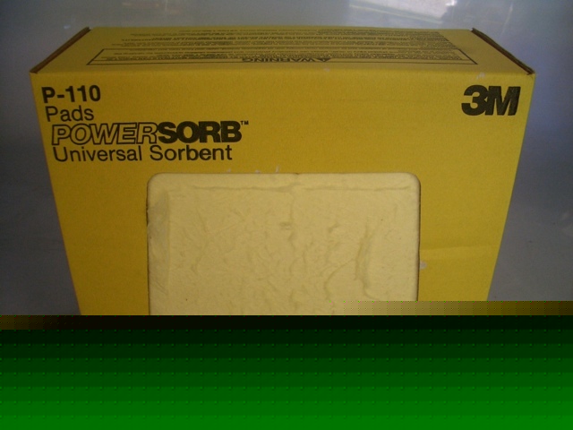 Four 3M universal chemical sorbent p-110 powersorb pads