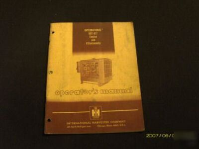 International ih udt-817 engine operators manual