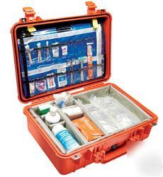 Pelican 1500EMS orange 1500 case with ems dividers