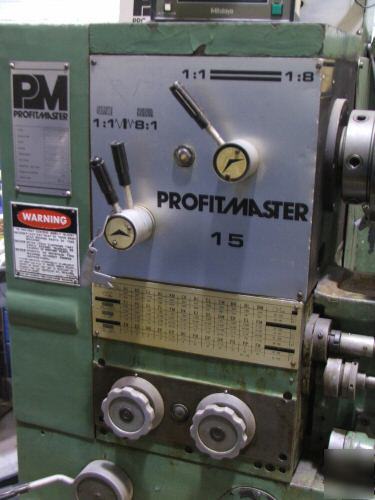 Profit master gear head lathe dro's many extras gap bed