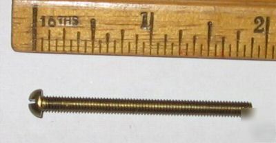 Screws, 4 ba, 1 3/4â€, roundhead, brass (10)