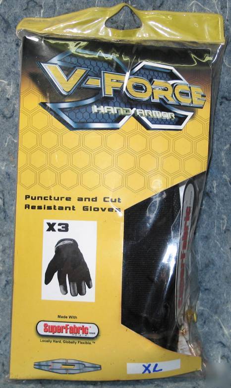Damascus v-force X3 gloves hand armor needle/cut xl