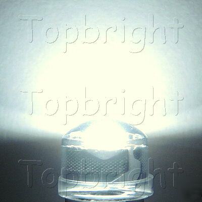 100X 0.5W strawhat 8MM 140Â° highpower white led 110KMCD