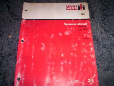 Case ih 800 series corn heads operators manual