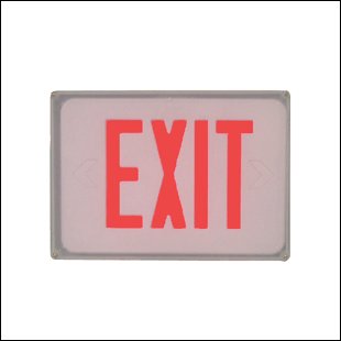 6PS, wet location led exit sign emergency light/s-E3WR