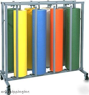 Eight roll vertical kraft/butcher/paper rack--bulman