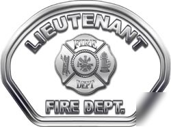 Fire helmet face decal 49 reflective lieutenant white