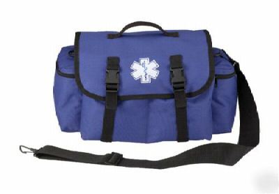Blue emt ems medical trauma paramedic bag w/ free decal