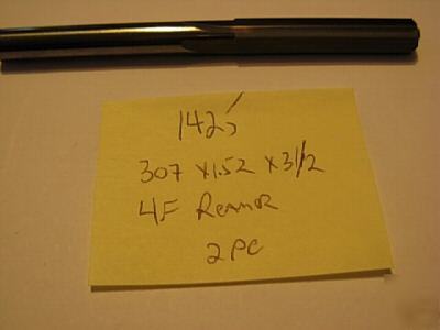 0.307 diameter solid carbide reamer item #1425-1