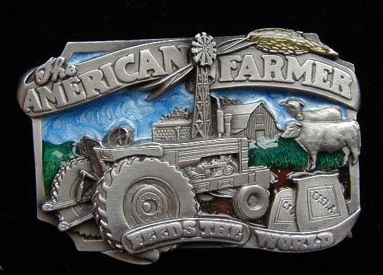 New american farmer solid pewter belt buckle buckles 