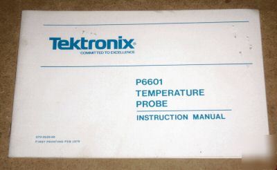 Tektronix P6601 instruction manual 070-2620-00