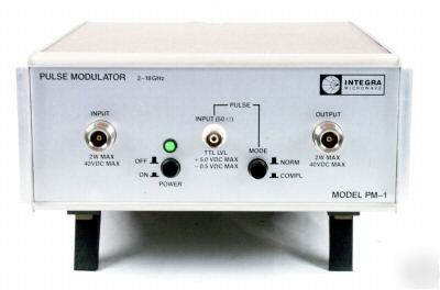 New integra microwave pm-1 modulator er than 11720A