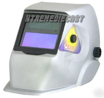 Fast response auto darkening solar power welding helmet