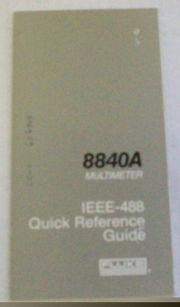 Fluke 8840A mulitmeter quick reference guide - $5 ship 