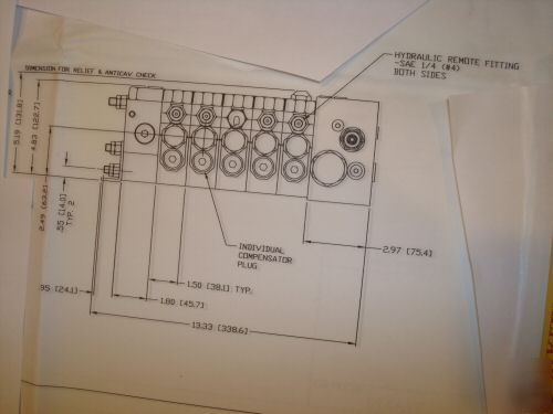 New parker 5-spool valve 12 volt - 6 pcs. left 