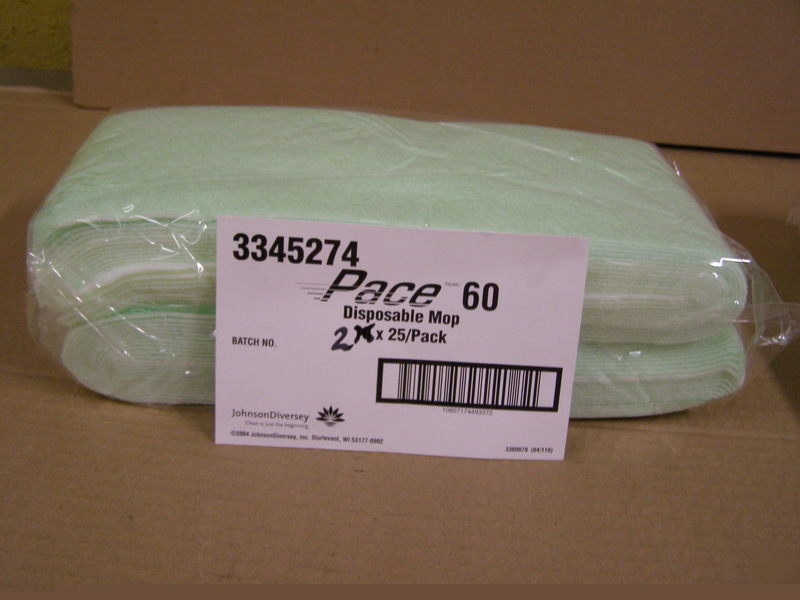 Pace 60 disposable mop 3345274 floor pad pads janitor 2