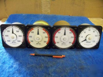 Lot of 4 general electric panel meters