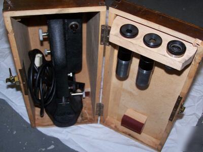 Vintage busch rathenow 30280 split screen microscope