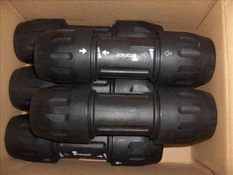 (5) legris transair equal 40 Ã¸d pipe to pipe connectors