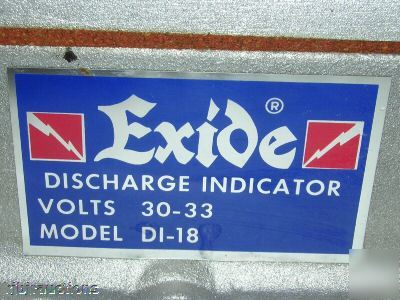 Exide discharge indicator vdc 