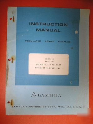 Lambda lm a power supply instruction manual