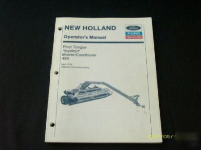 New holland 499 mower conditioner operator manual