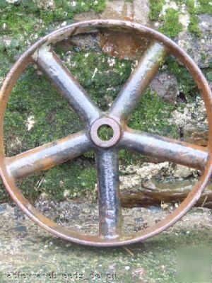 Set of 4 old cast iron shepherds hut gypsy wagon wheels