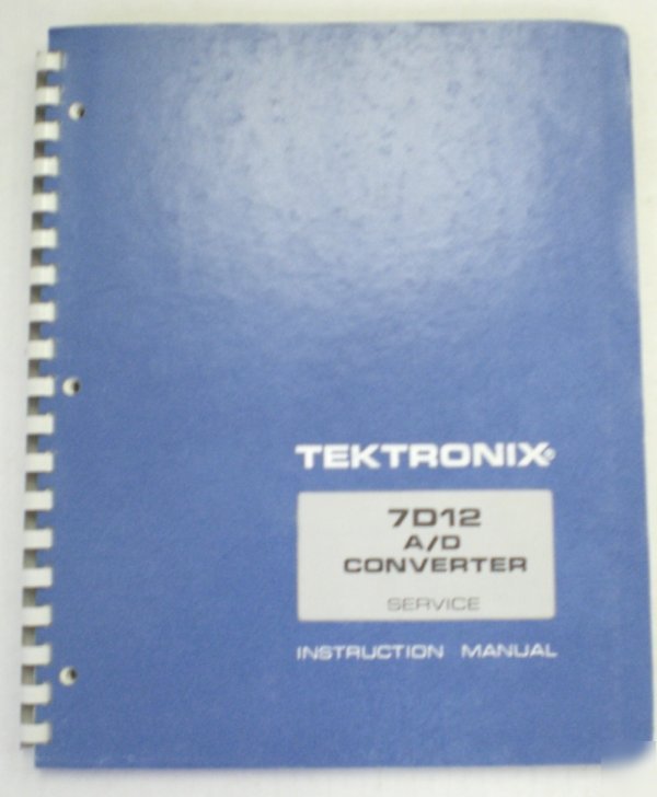 Tektronix 7D12 a/d converter service/instruction manual