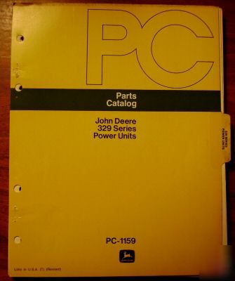 John deere 329 engine parts catalog 6600 4400 combine