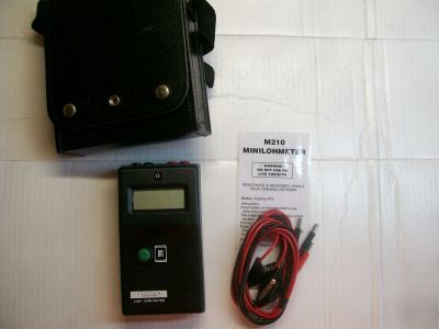 New isotek M210 milliohmmeter w/test leads and case ** **
