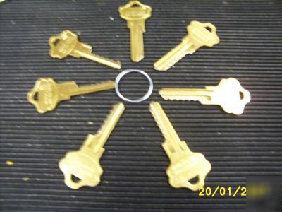 Locksmith space & depth keys kwik-set titan 6-pin lot