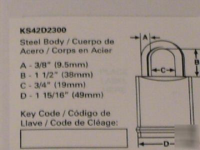 Lot of 6 schlage kryptonite 11/2 padlocks KS22D2300 