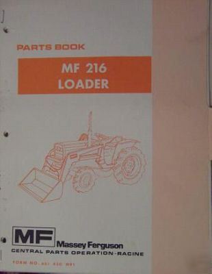 Massey ferguson 216 loader parts manual