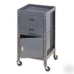 Edsal 2 - drawer tool toter cart w/ cabinet
