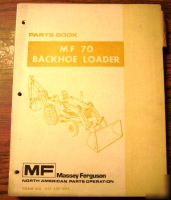Massey ferguson mf 70 tractor ldr backhoe parts catalog