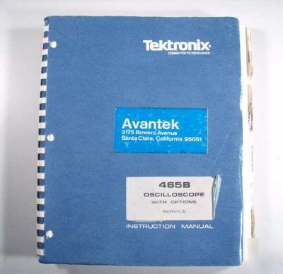 Tektronix 465B oscilloscope manual