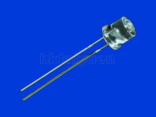 50X blue 5MM wide angle flat top led free resistors