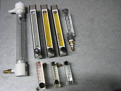 8 flow meter assortment matheson, gilmont, king, dwyer