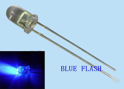 100 5MM 5000MCD led lamp -ultra bright blue flash leds