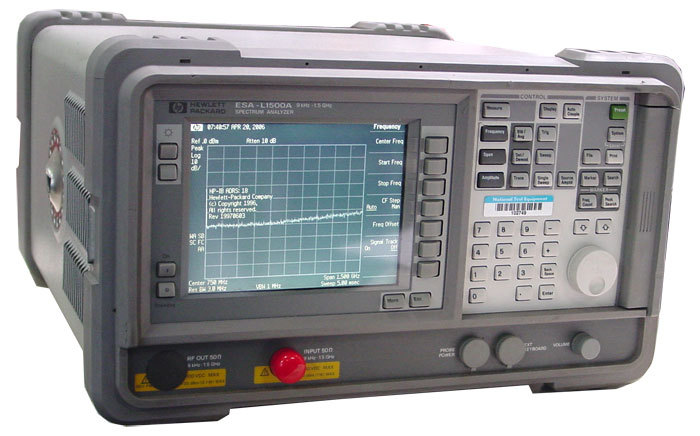 Hp / agilent E4411A 9 khz - 1.5 ghz spectrum analyzer