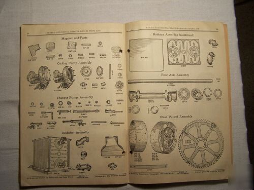 Rumely oilpull repair parts book 16-30 tractor orig.