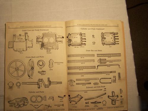 Rumely oilpull repair parts book 16-30 tractor orig.