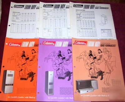 Vintage coleman trim boy gas furnace brochures 