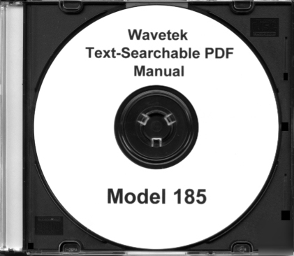 Wavetek model 185 service and operating manual