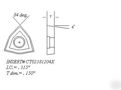 C/t brand carbide inserts#CT02381204X grade 5200