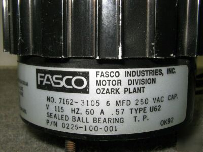 Fasco ac motor 115V 60HZ .57 a type U62