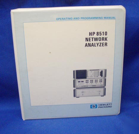 Hp 8510 network analyzer operating & programming manual